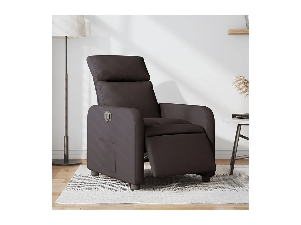 Sillón de relax | Silla | Sillón reclinable eléctrico tela marrón oscuro SHL3804