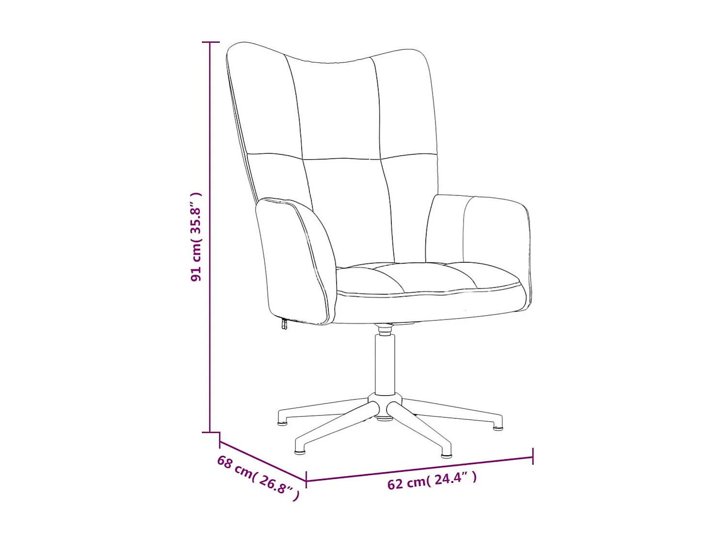 Sillón de relax | Silla de relax de terciopelo gris oscuro SHL3966