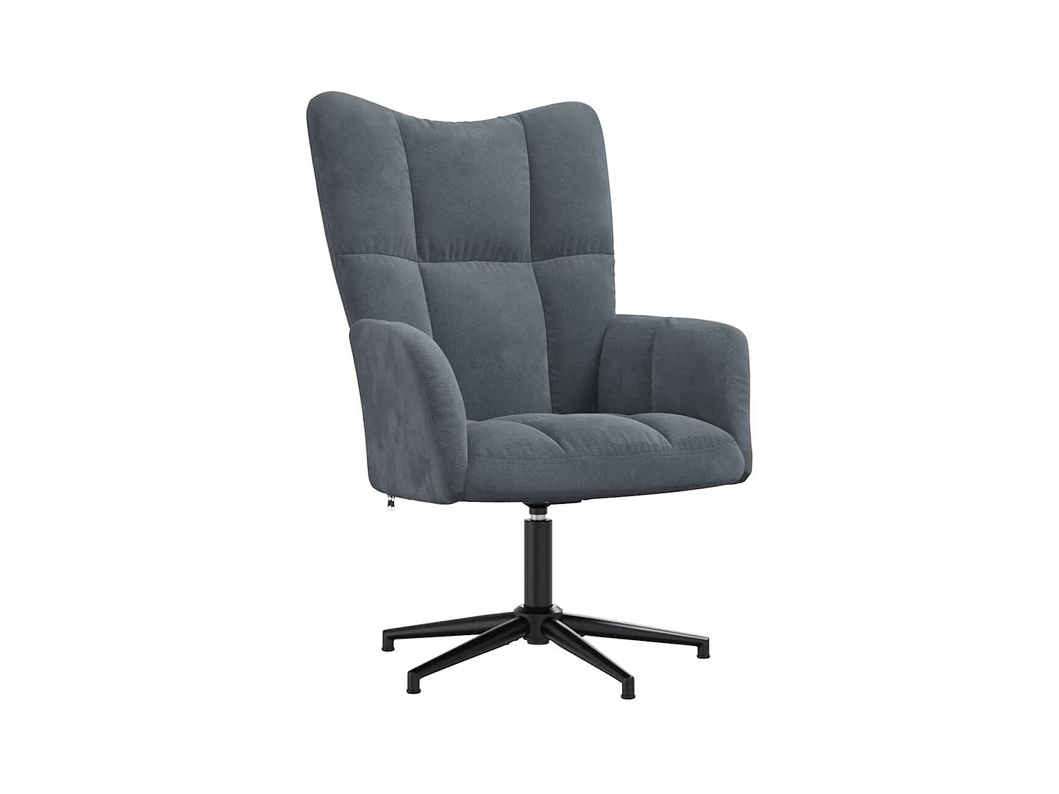 Chaise de relaxation-Fauteuil de Salon Gris foncé Velours SHL3400