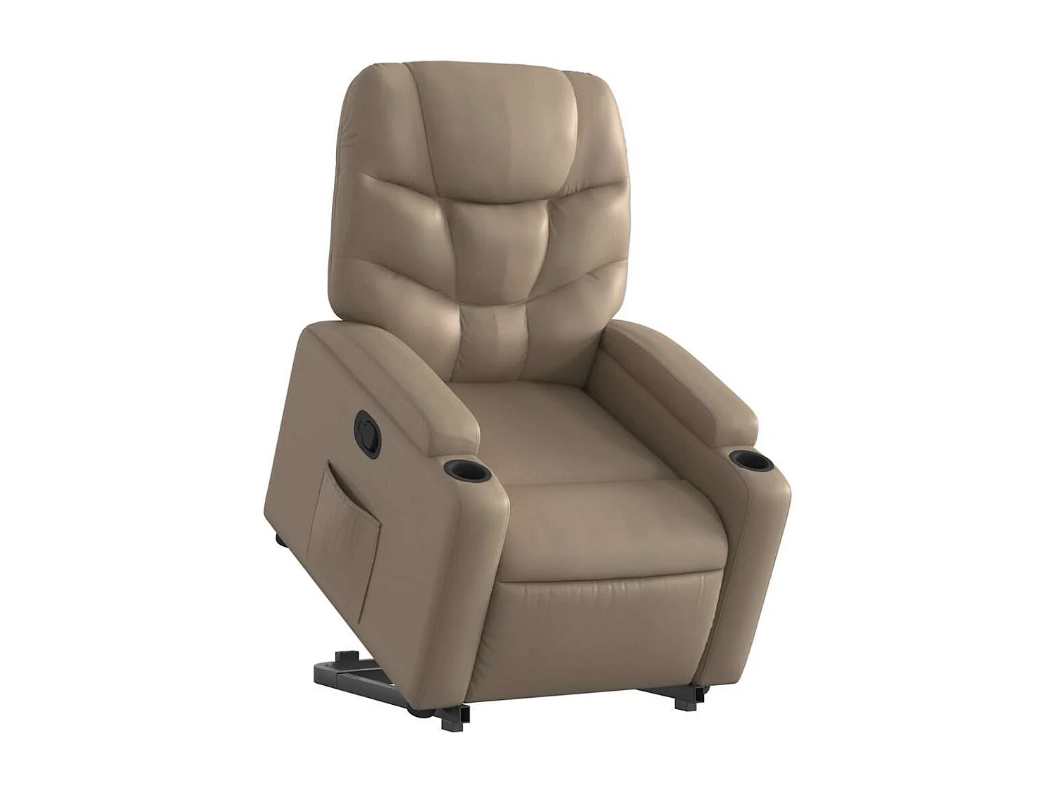 Relaxsessel | Lounge Sessel für Wohnzimmer mit Aufstehhilfe Cappuccino-Braun Kunstleder SHL6593