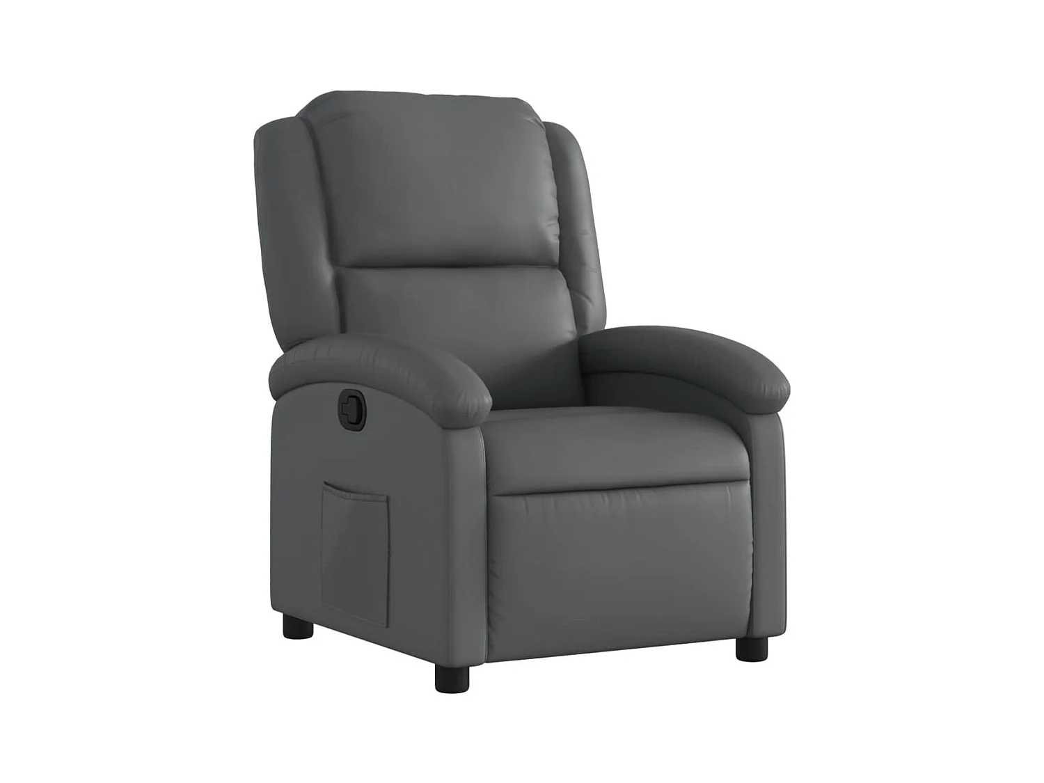 Fauteuil inclinable-Chaise de relax-Fauteuil salon gris similicuir SHL5311