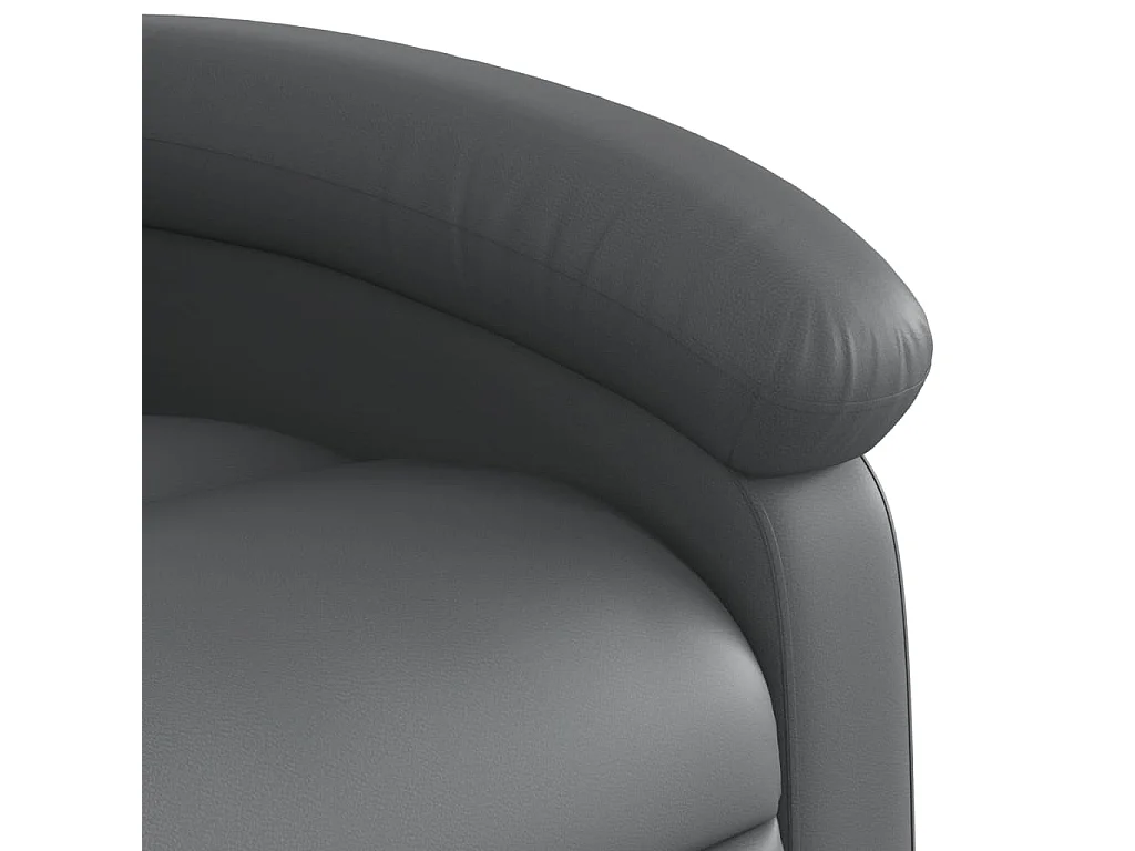 Fauteuil inclinable-Chaise de relax-Fauteuil salon gris similicuir SHL5311
