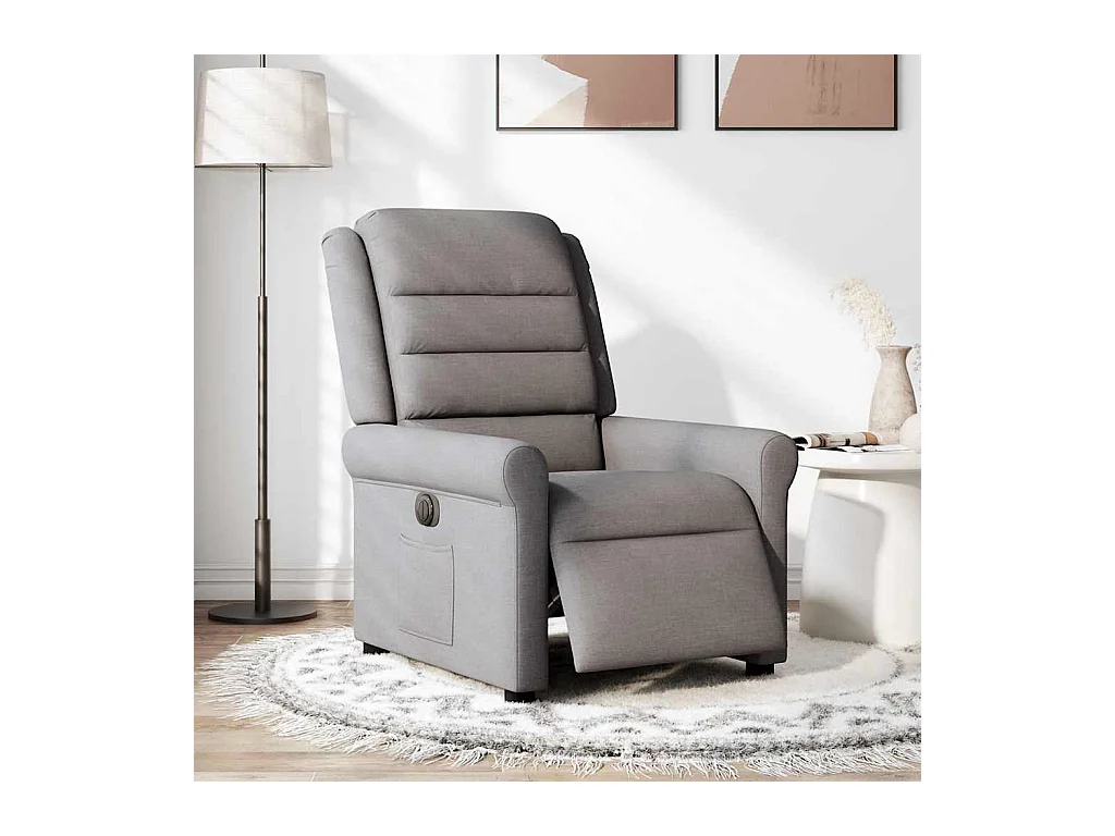 Sillón de relax | Silla | Sillón reclinable eléctrico tela gris taupé SHL2449