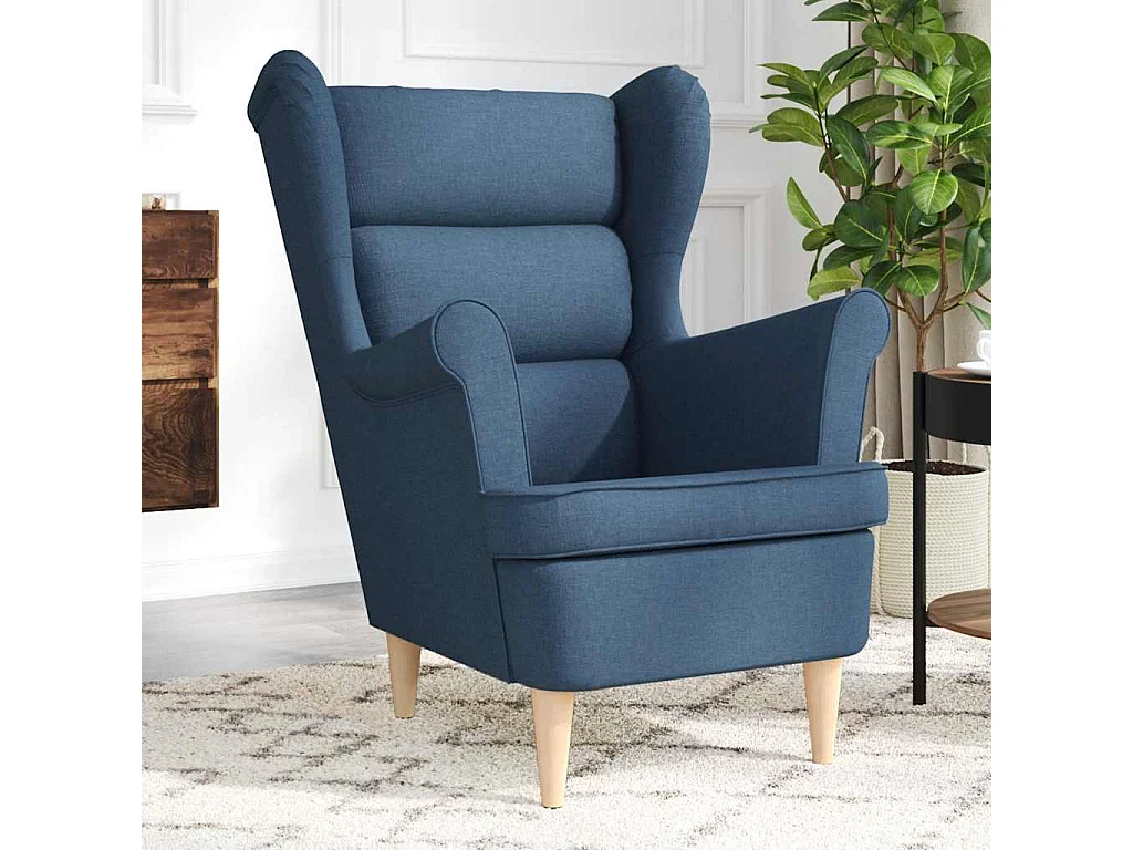 Fauteuil de Salon-Chaise de relax bleu 74x84x100 cm tissu SHL5400