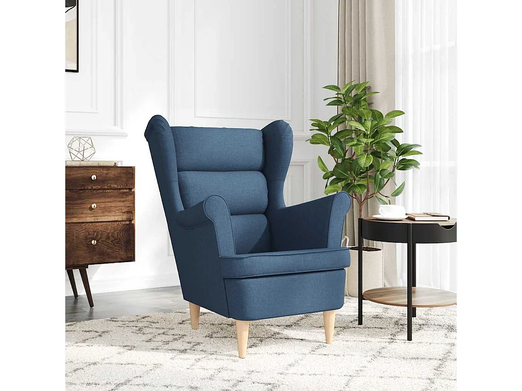 Fauteuil de Salon-Chaise de relax bleu 74x84x100 cm tissu SHL5400
