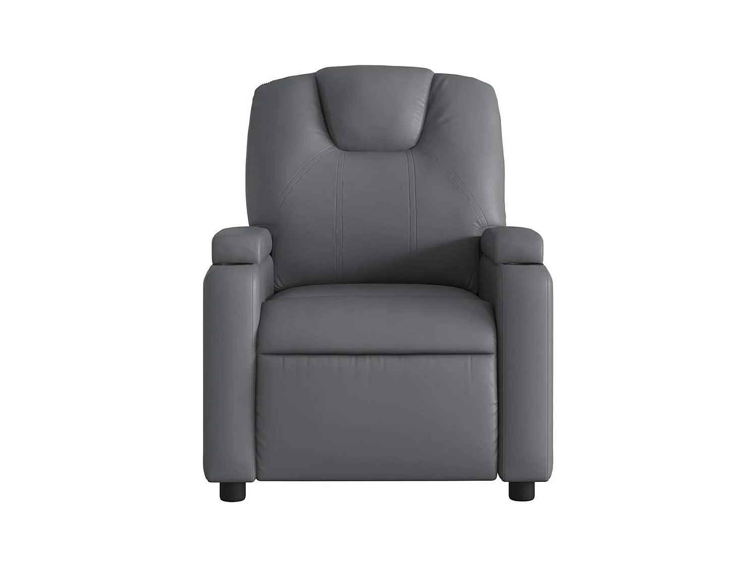 Sillón de relax | Sillón reclinable de cuero sintético gris SHL7136