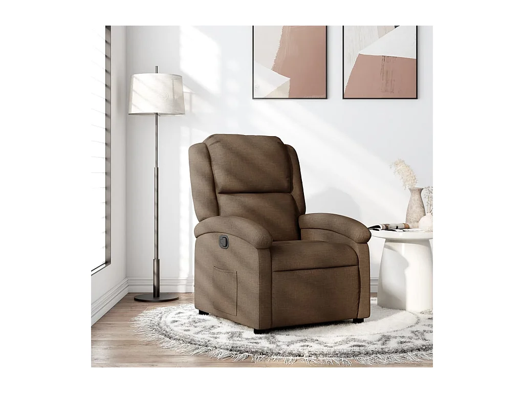 Sillón de relax | Silla | Sillón reclinable de tela marrón SHL8937