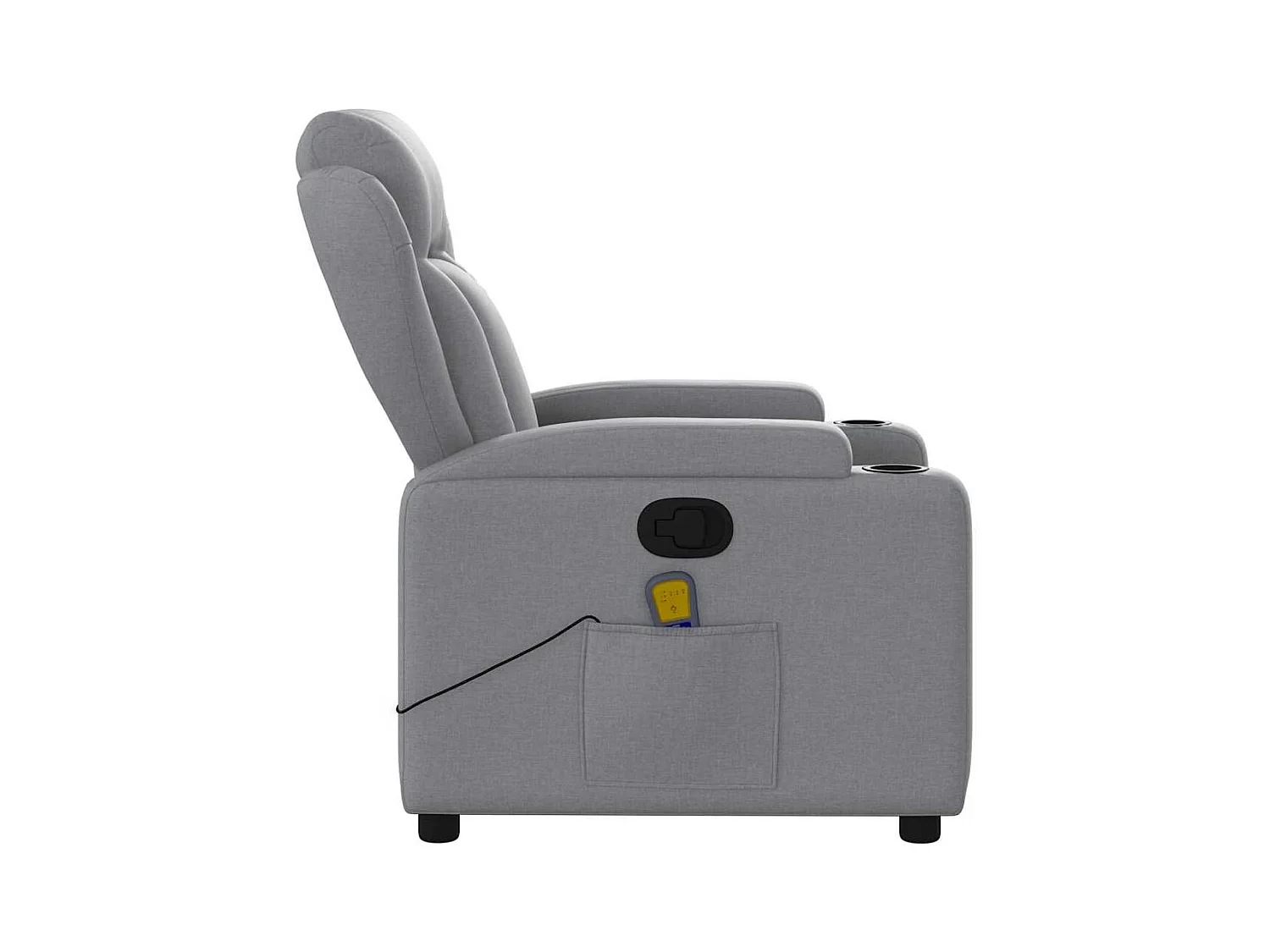 Sillón de relax | Sillón reclinable de masaje de tela gris claro SHL7286