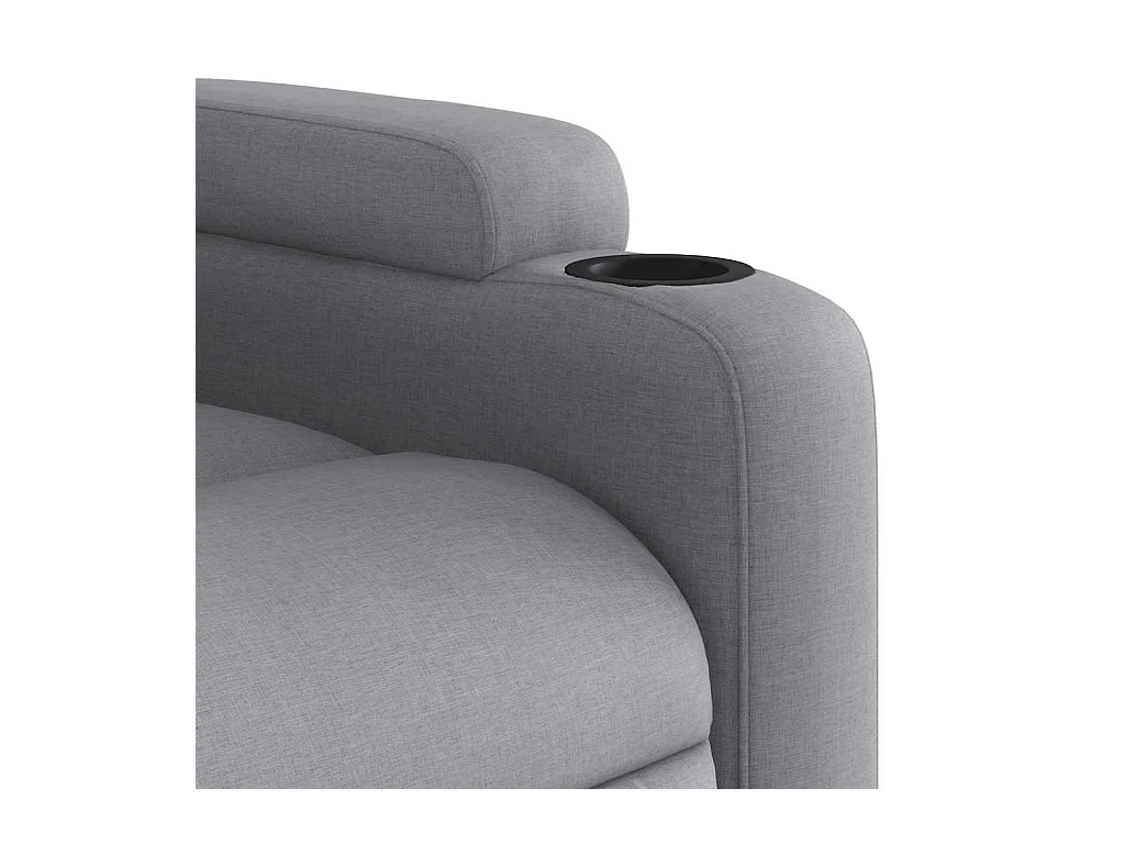 Sillón de relax | Sillón reclinable de masaje de tela gris claro SHL7286
