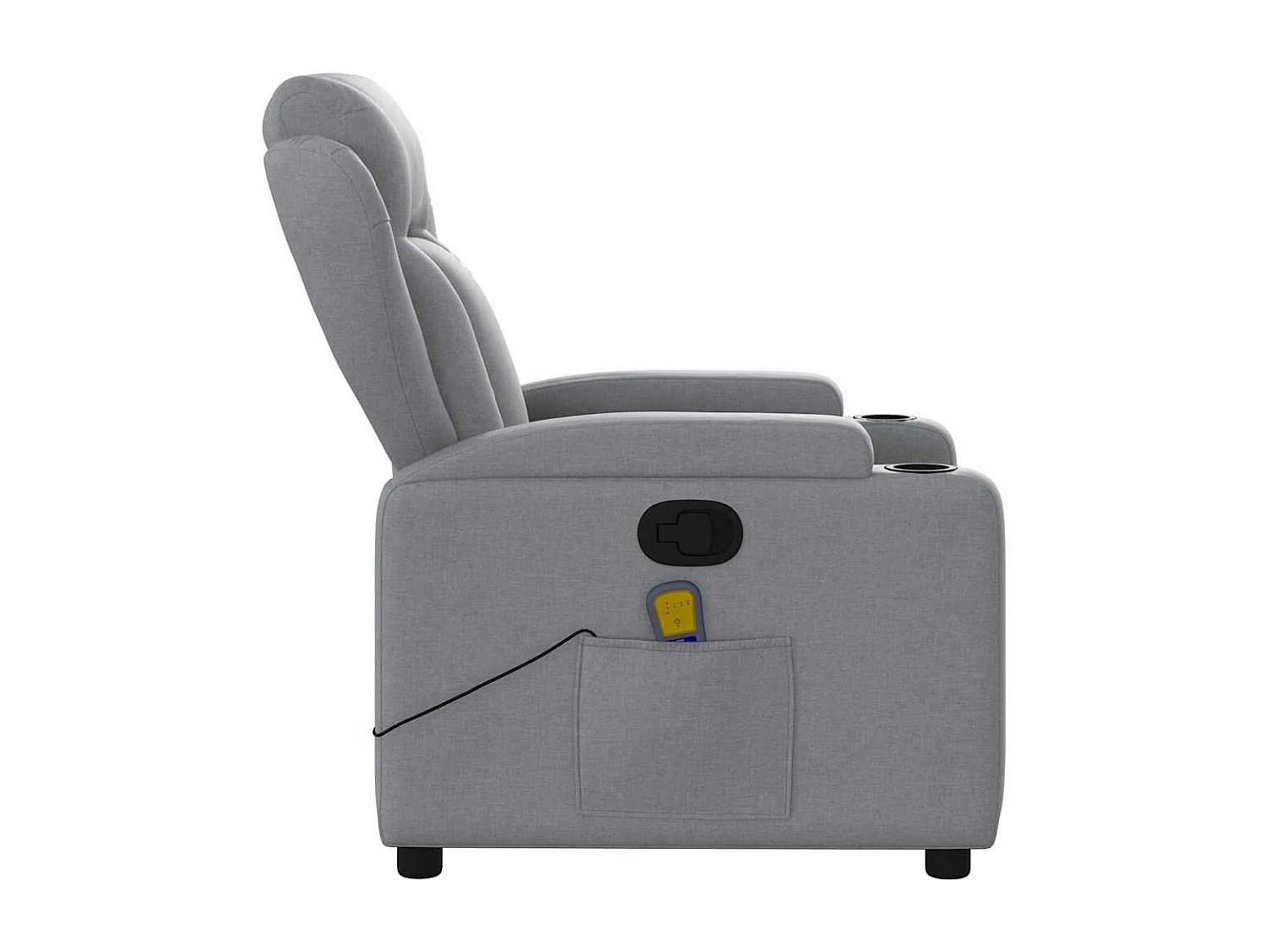 Fauteuil inclinable-Chaise de relax-Fauteuil de Massage Gris clair Tissu SHL1851