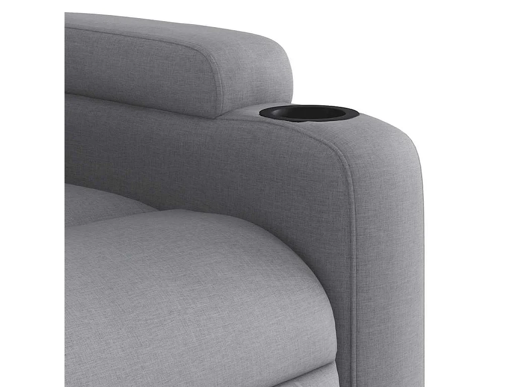 Fauteuil inclinable-Chaise de relax-Fauteuil de Massage Gris clair Tissu SHL1851