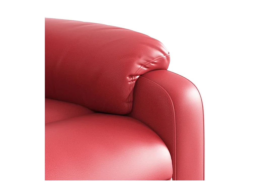 Sillón de relax | Sillón reclinable de masaje de pie cuero artificial rojo SHL8932