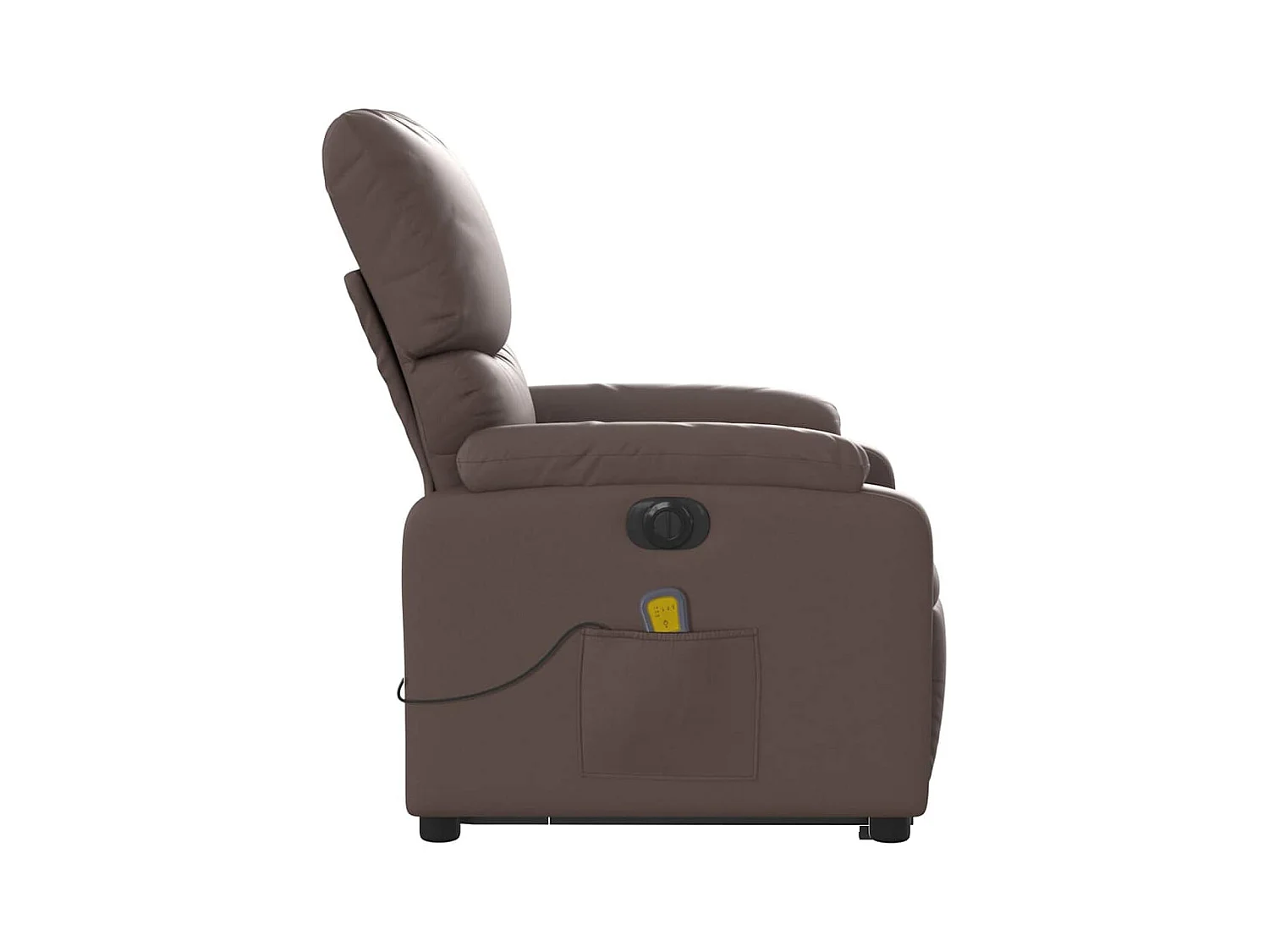 Fauteuil inclinable électrique-Chaise-Fauteuil de Massage marron similicuir SHL1099