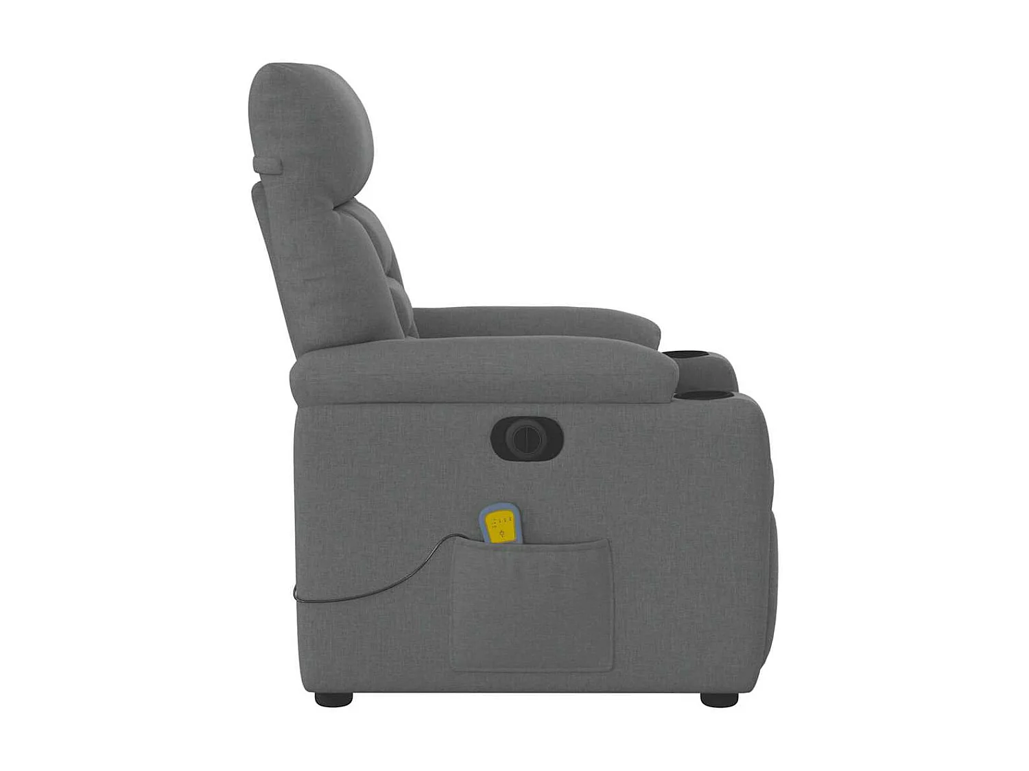 Fauteuil inclinable électrique-Chaise de relax-Fauteuil de Massage gris foncé tissu SHL2907