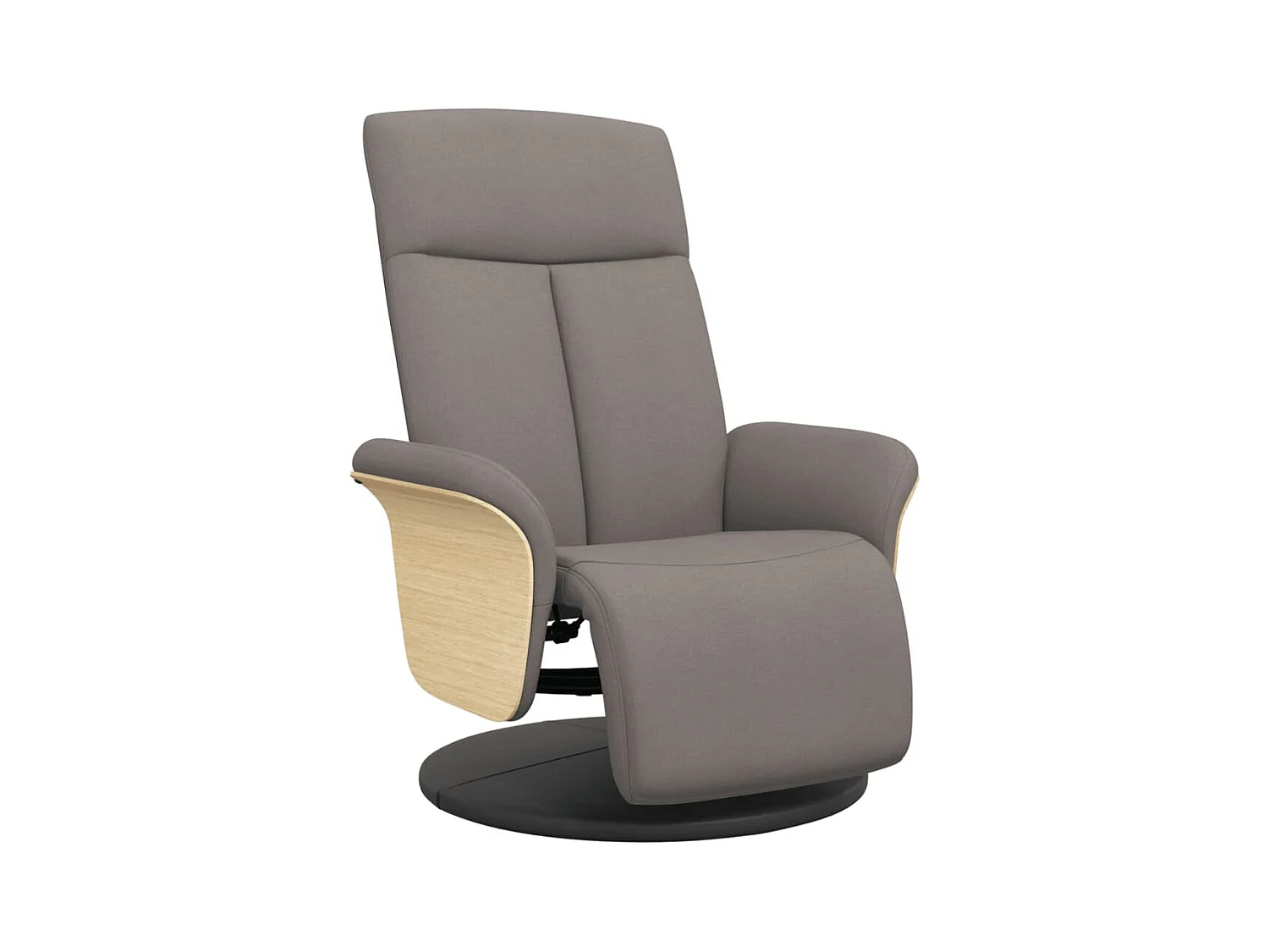 Sillón de relax | Sillón reclinable con reposapiés tela gris taupe SHL7095