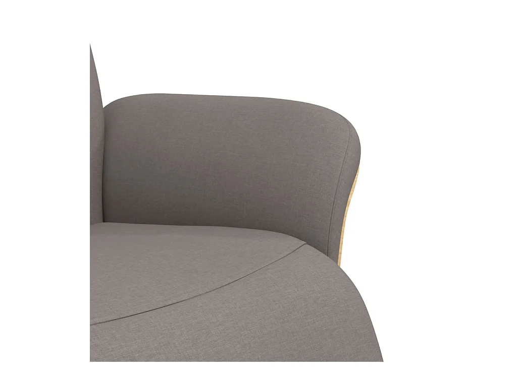 Sillón de relax | Sillón reclinable con reposapiés tela gris taupe SHL7095