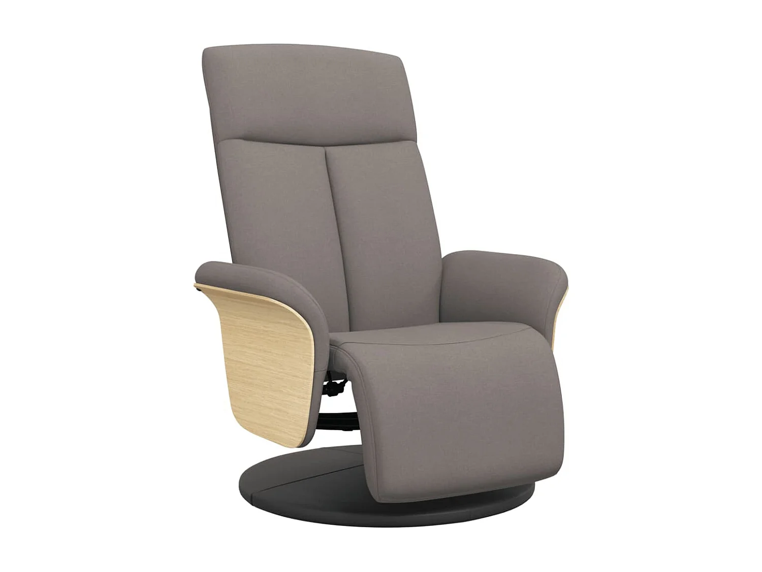 Relaxsessel | Lounge Sessel für Wohnzimmer mit Fußteil Taupe Stoff SHL64036