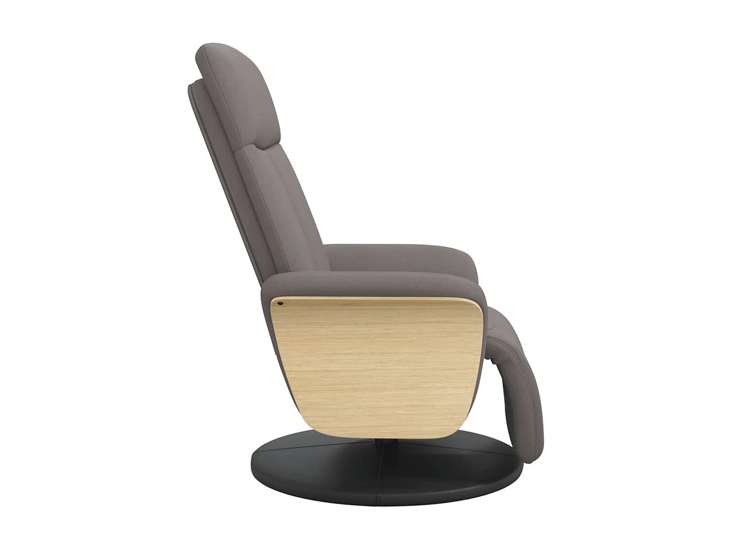 Relaxsessel | Lounge Sessel für Wohnzimmer mit Fußteil Taupe Stoff SHL64036