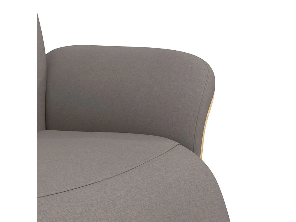 Relaxsessel | Lounge Sessel für Wohnzimmer mit Fußteil Taupe Stoff SHL64036