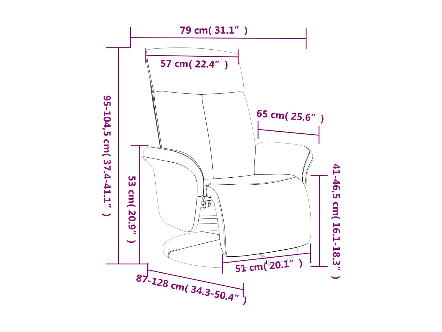 Relaxsessel | Lounge Sessel für Wohnzimmer mit Fußteil Taupe Stoff SHL64036