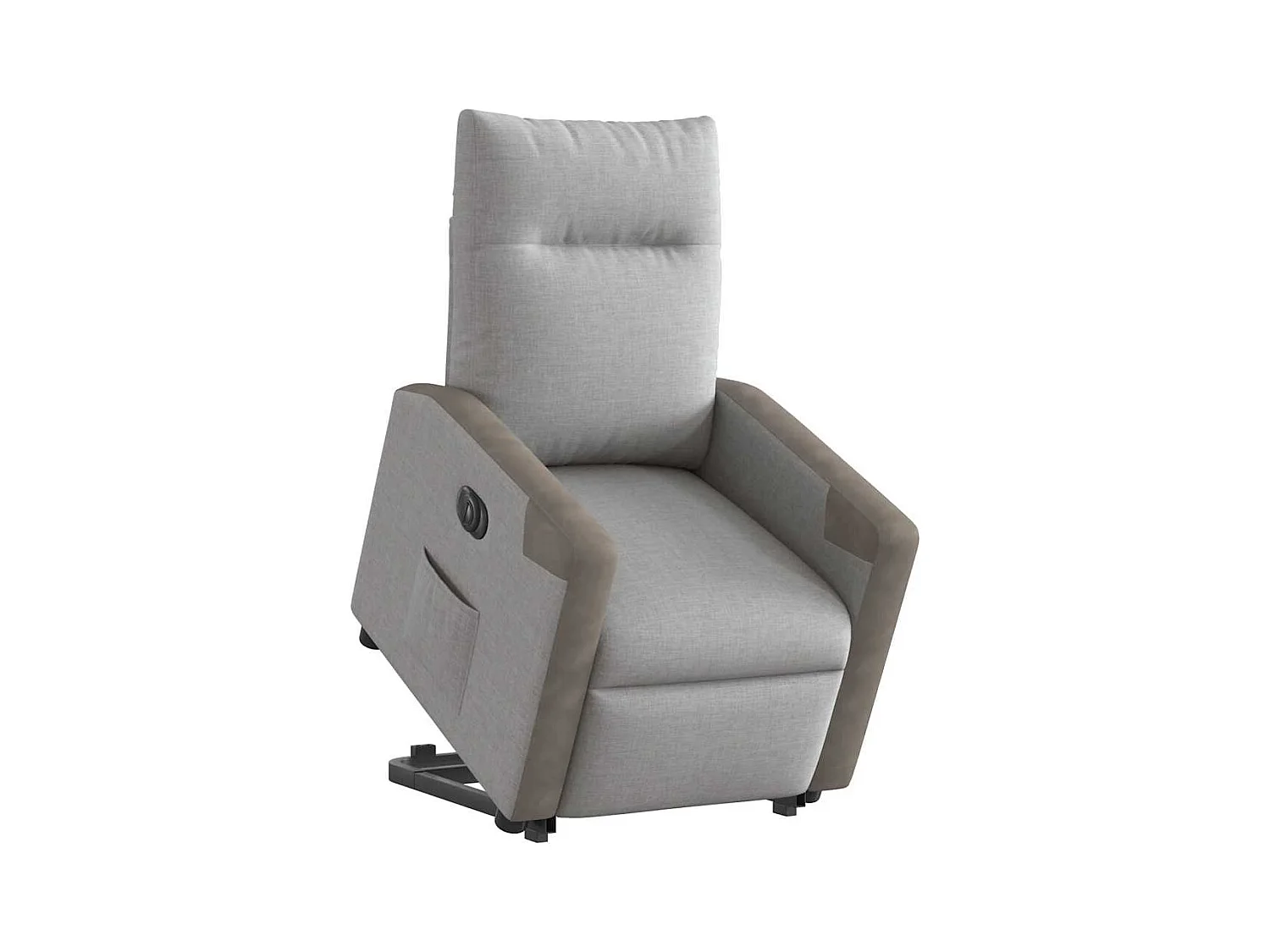 Silla de relax | Sillón eléctrico reclinable elevable de tela gris nube SHL6871