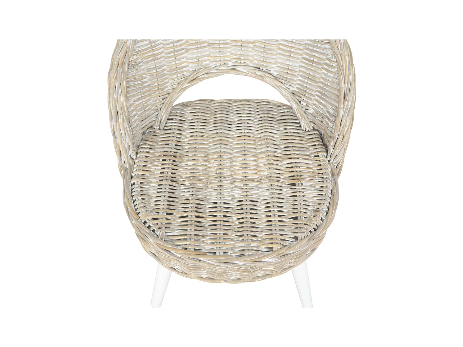 Cadeira em vime Kubu branco SHL242354