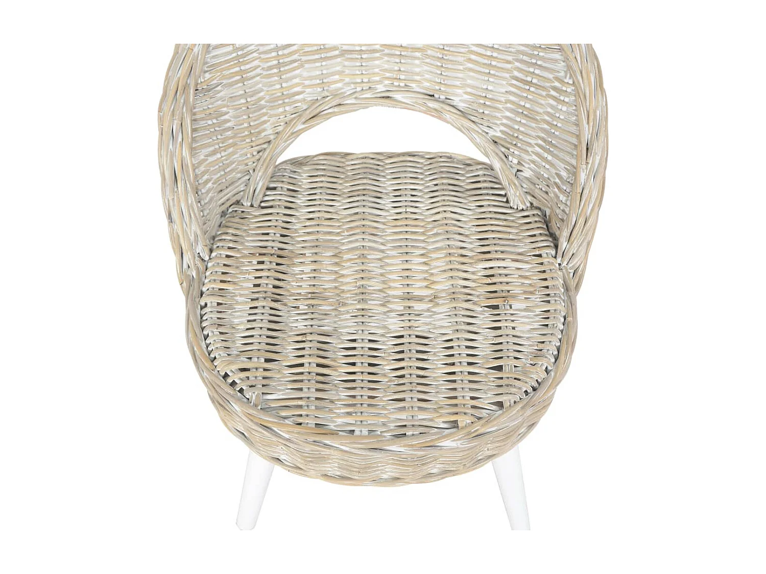 Relaxsessel-Lounge Sessel Kubu-Rattan Weiß SHL1420