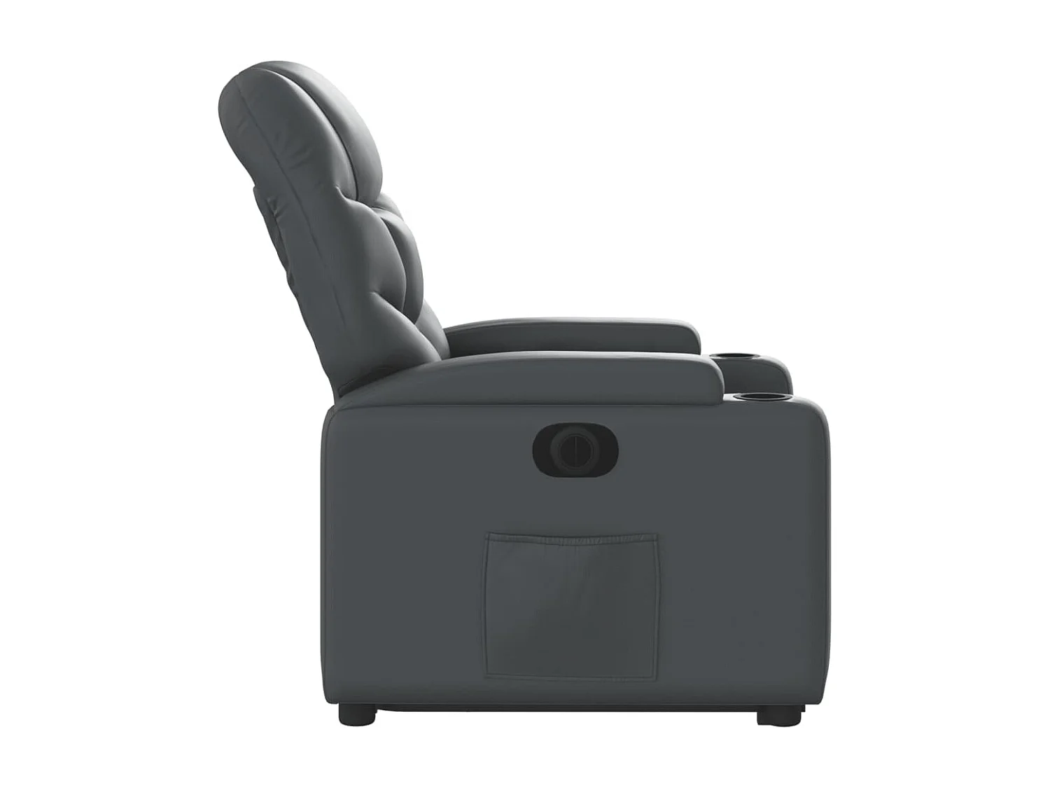 Fauteuil inclinable électrique-Chaise de relax-Fauteuil salon gris similicuir SHL2267