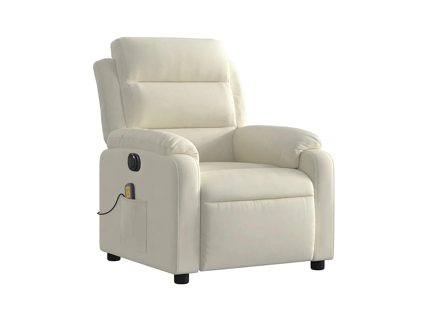 Sillón de relax | Sillón reclinable de masaje eléctrico terciopelo color crema SHL5337