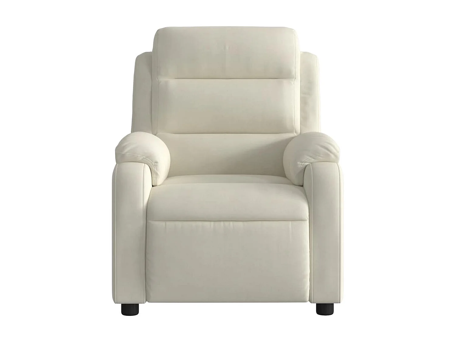Fauteuil inclinable électrique-Chaise-Fauteuil de Massage crème velours SHL3359