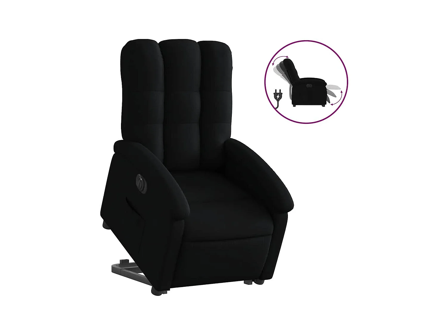 Fauteuil inclinable électrique-Chaise de relax noir tissu SHL1174