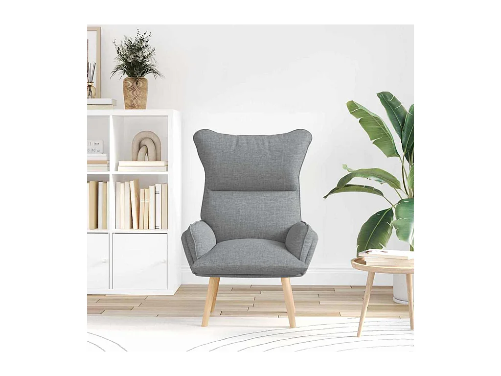 Sillón de relax | Silla Relax | Sillón de salón Gris claro 69x74x93 cm tela SHL5949