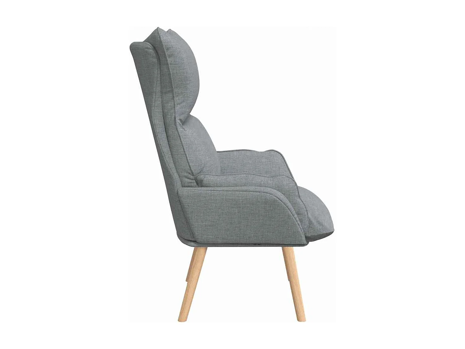 Fauteuil Salon-Chaise de relax Gris clair 69x74x93 cm tissu SHL4550