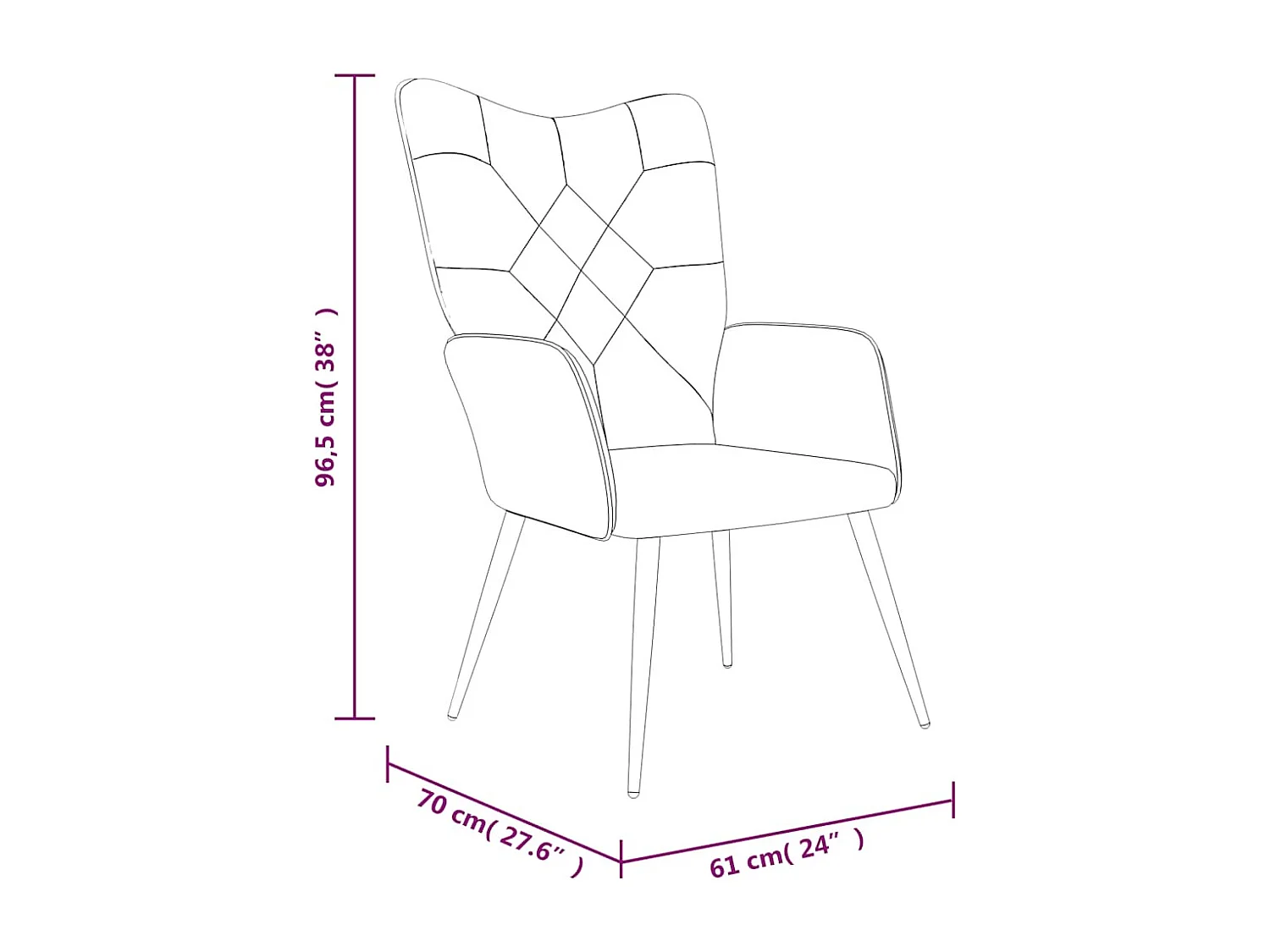 Silla de relax | Silla de relajación de tela patchwork SHL9028