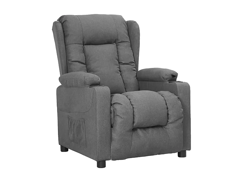 Fauteuil de Salon-Chaise de relax Gris clair Tissu SHL3452