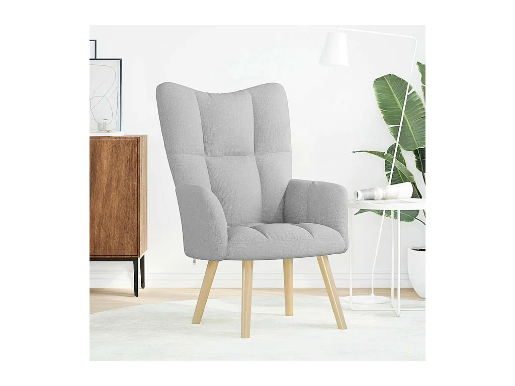Fauteuil de Salon-Chaise de relaxation moderne gris nuage tissu SHL2771