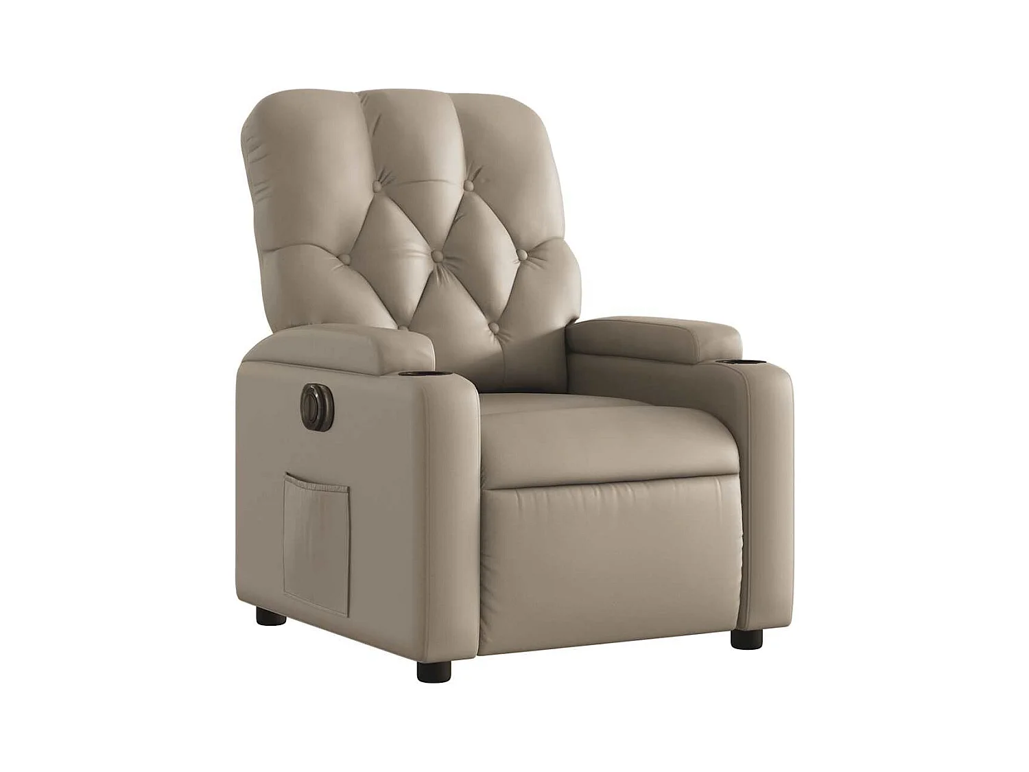 Sillón de relax | Sillón reclinable eléctrico de cuero sintético color capuchino SHL9837