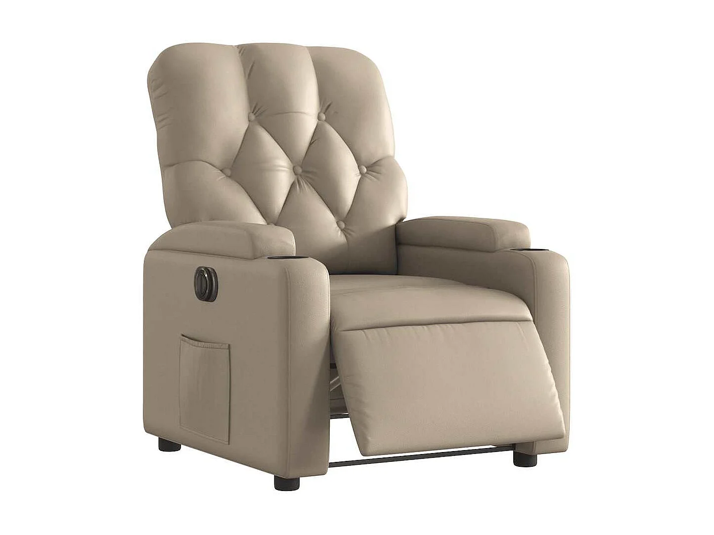 Relaxsessel Elektrisch | Lounge Sessel indoor Cappuccino-Braun Kunstleder SHL29465