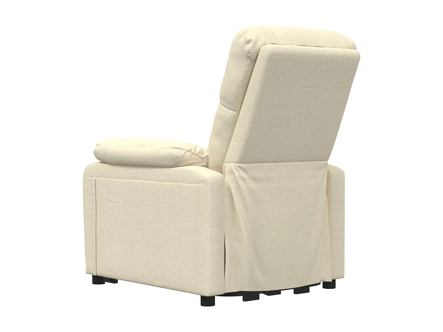 Fauteuil | Relaxstoel verstelbaar elektrisch stof crèmekleurig