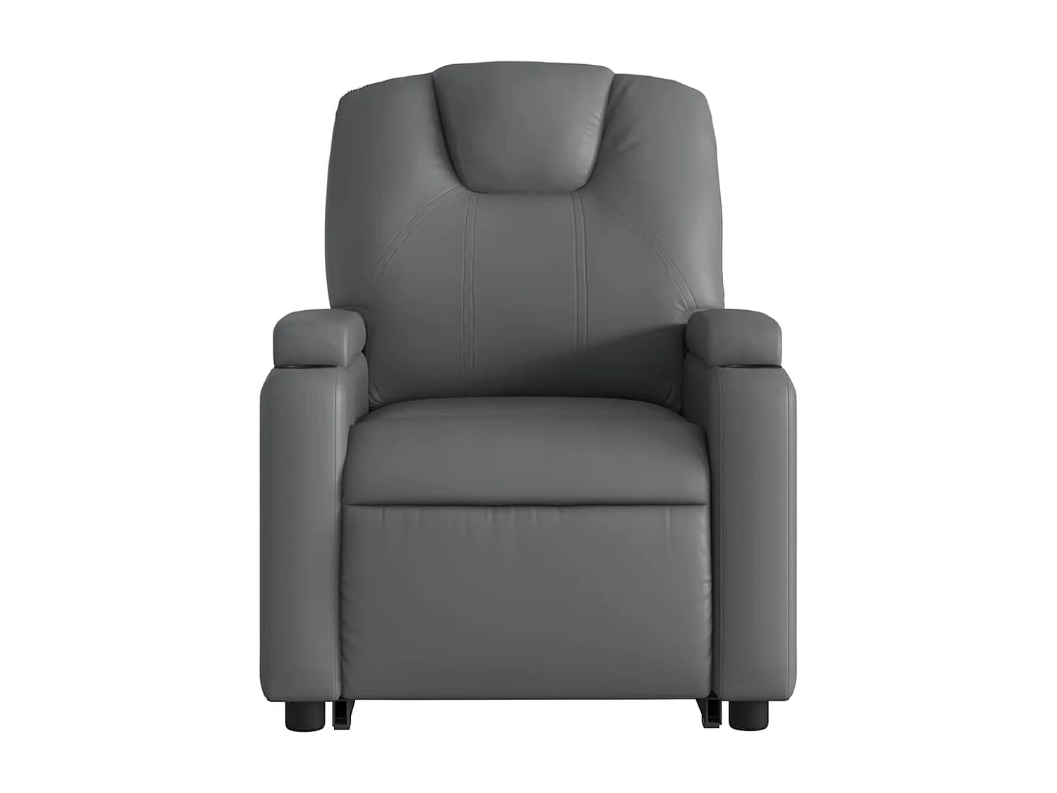 Fauteuil inclinable-Chaise de relax-Fauteuil salon Gris Similicuir SHL5478
