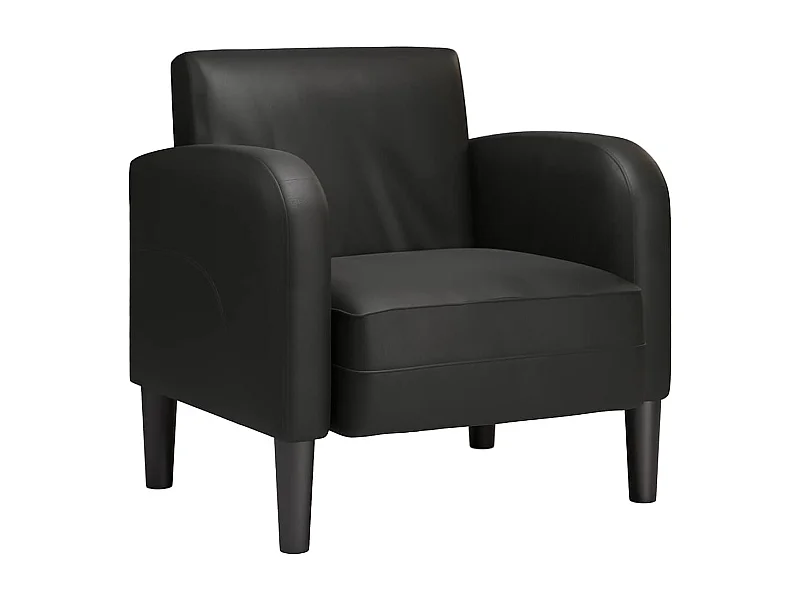 Sillón de relax con reposabrazos cuero sintético negro 54 cm SHL6382