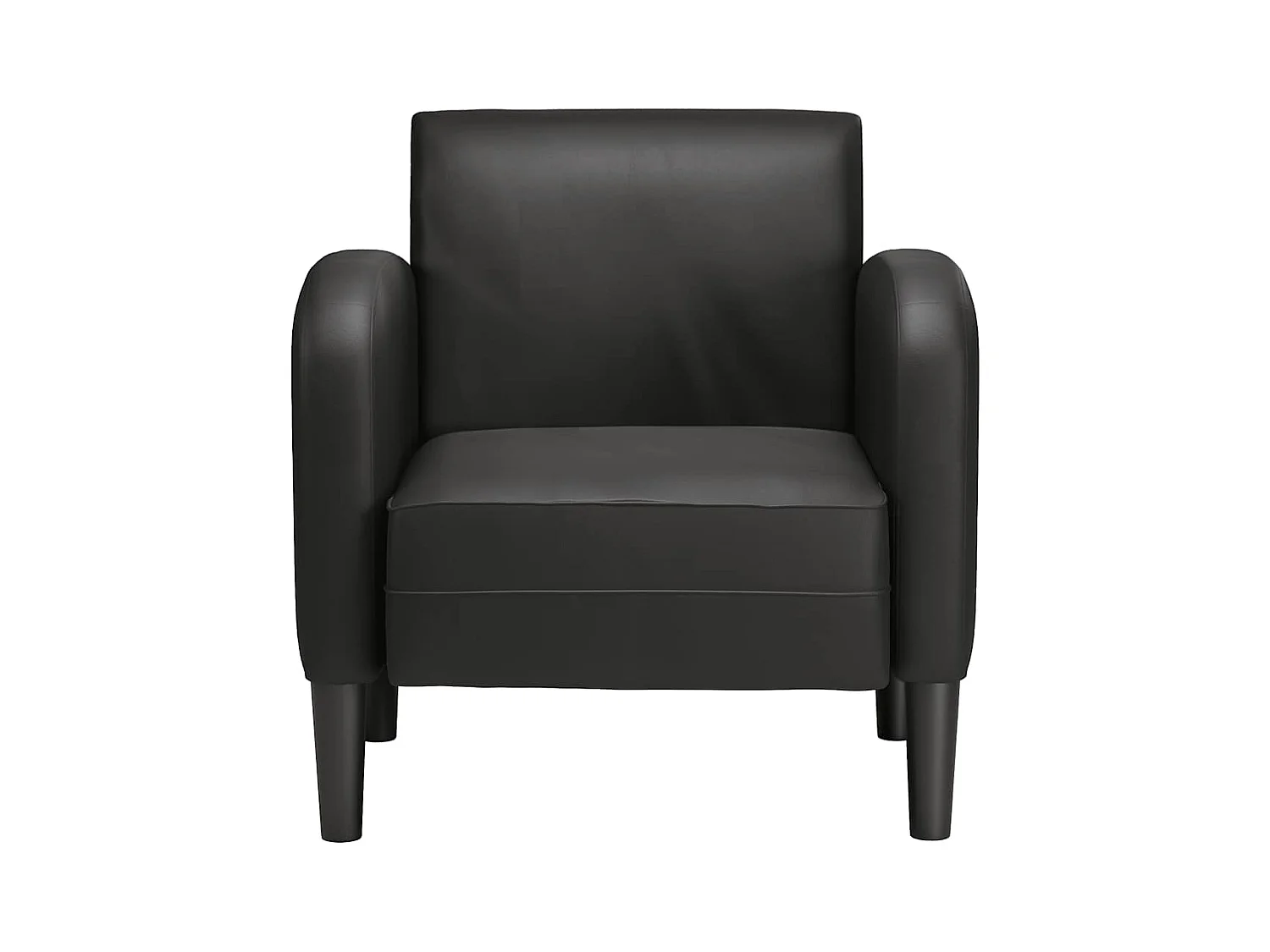 Sillón de relax con reposabrazos cuero sintético negro 54 cm SHL6382