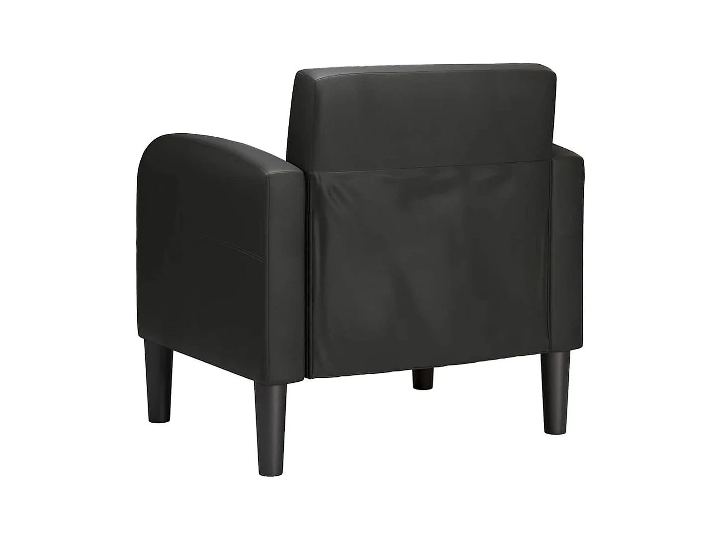 Sillón de relax con reposabrazos cuero sintético negro 54 cm SHL6382