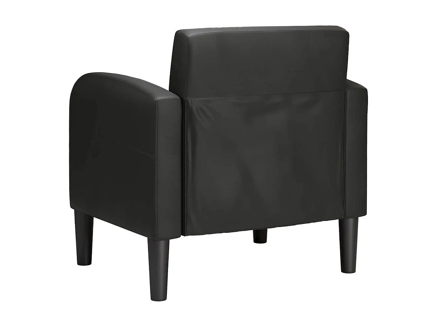 Fauteuil Salon-Chaise de relax avec accoudoirs noir 54 cm similicuir SHL1876