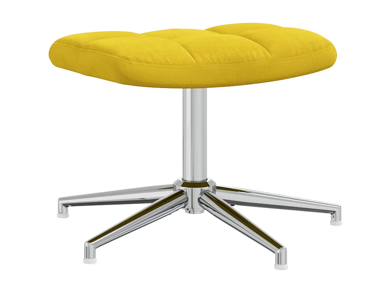 Sillón de relax | Silla de relax con taburete terciopelo amarillo mostaza SHL3521