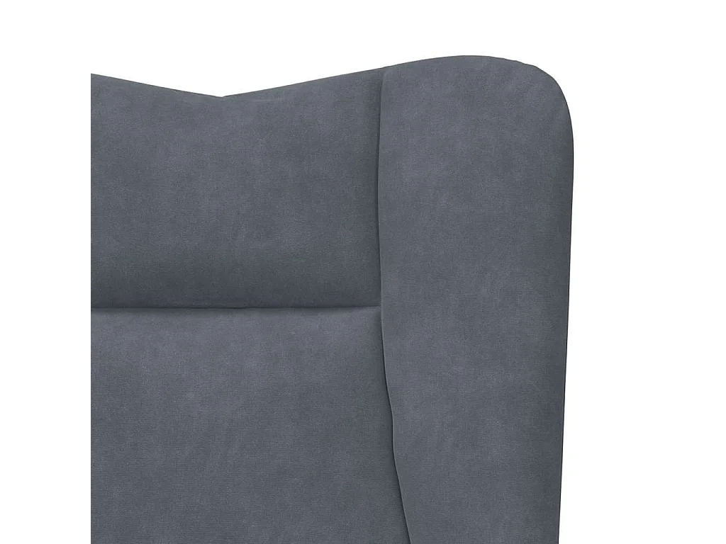 Fauteuil Salon-Chaise de relax Gris foncé 63x67x94 cm Velours SHL5226