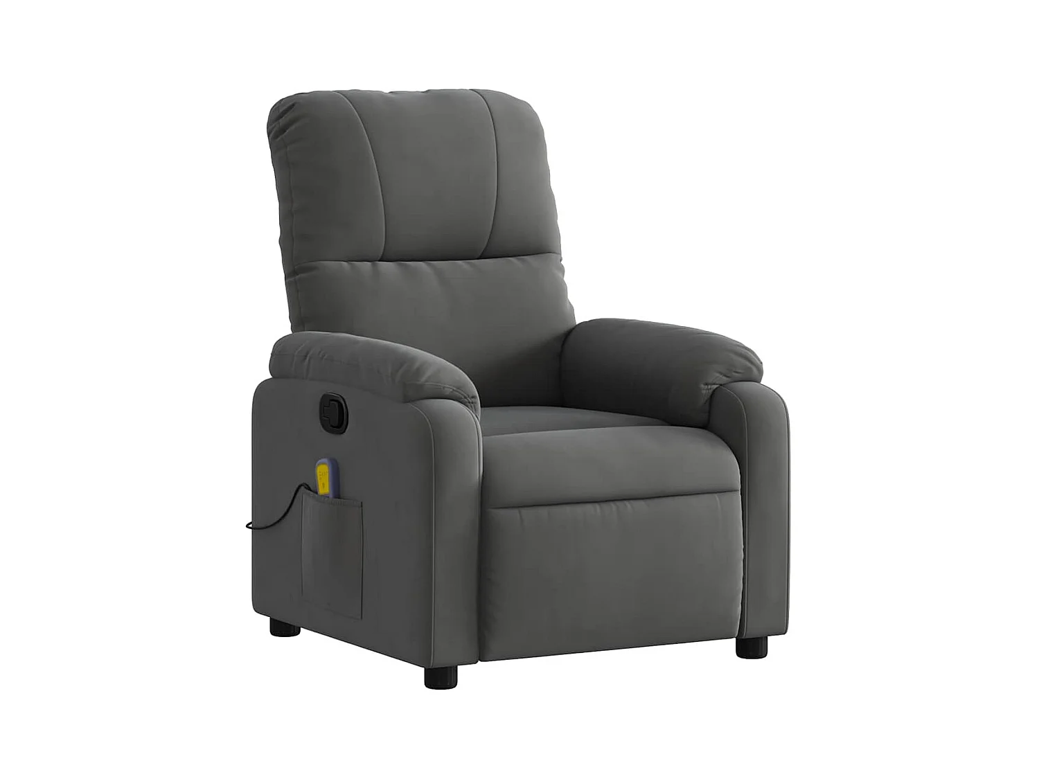 Sillón de relax | Sillón reclinable de masaje tela de microfibra gris oscuro SHL8052