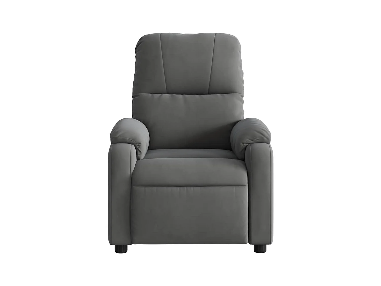 Sillón de relax | Sillón reclinable de masaje tela de microfibra gris oscuro SHL8052