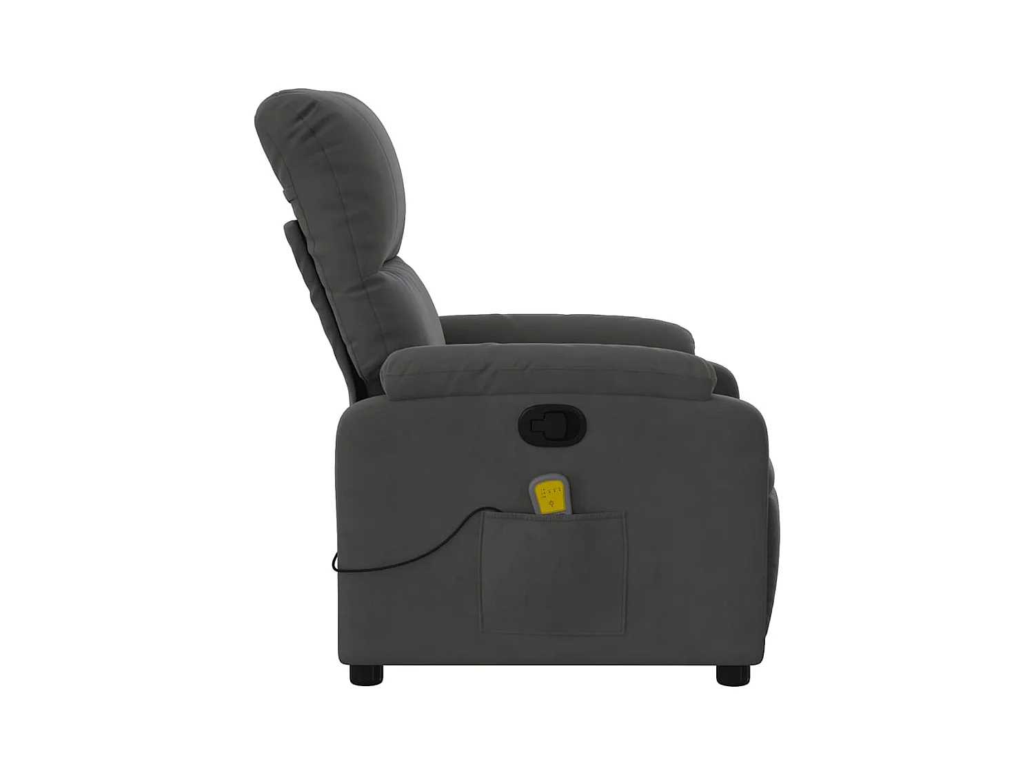 Sillón de relax | Sillón reclinable de masaje tela de microfibra gris oscuro SHL8052