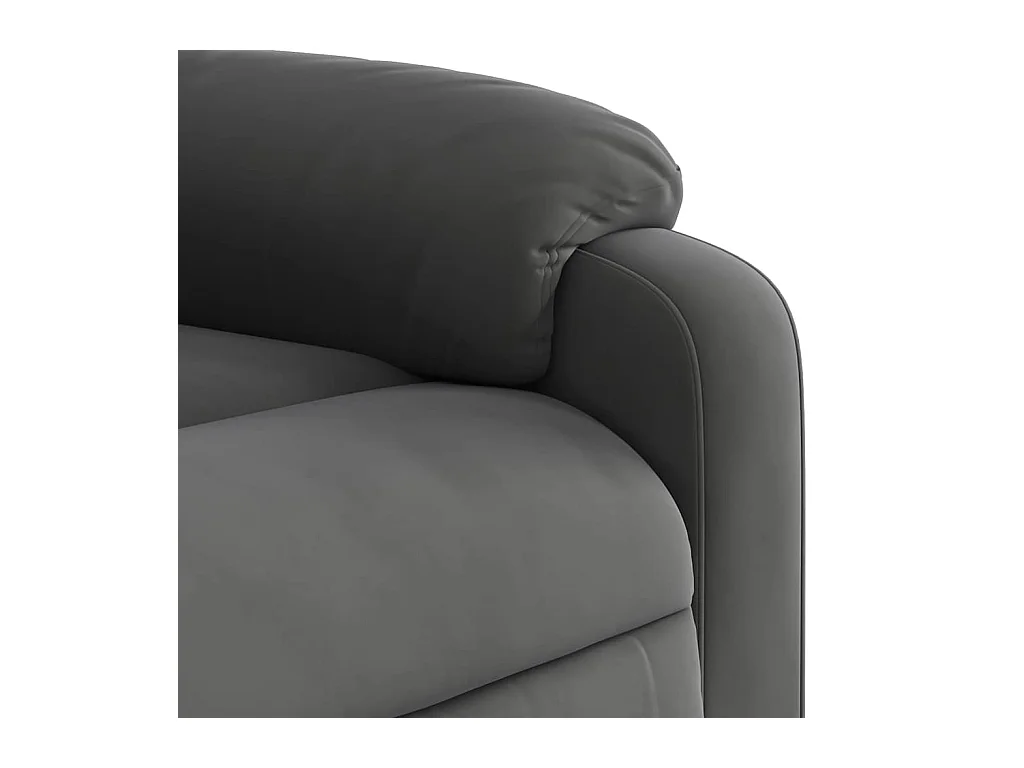 Sillón de relax | Sillón reclinable de masaje tela de microfibra gris oscuro SHL8052